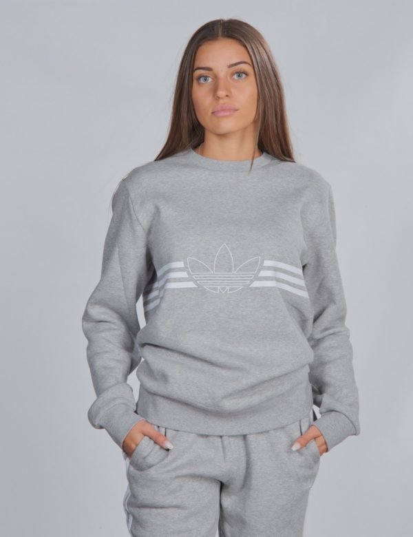 Adidas Originals Outline Crew Neule Harmaa