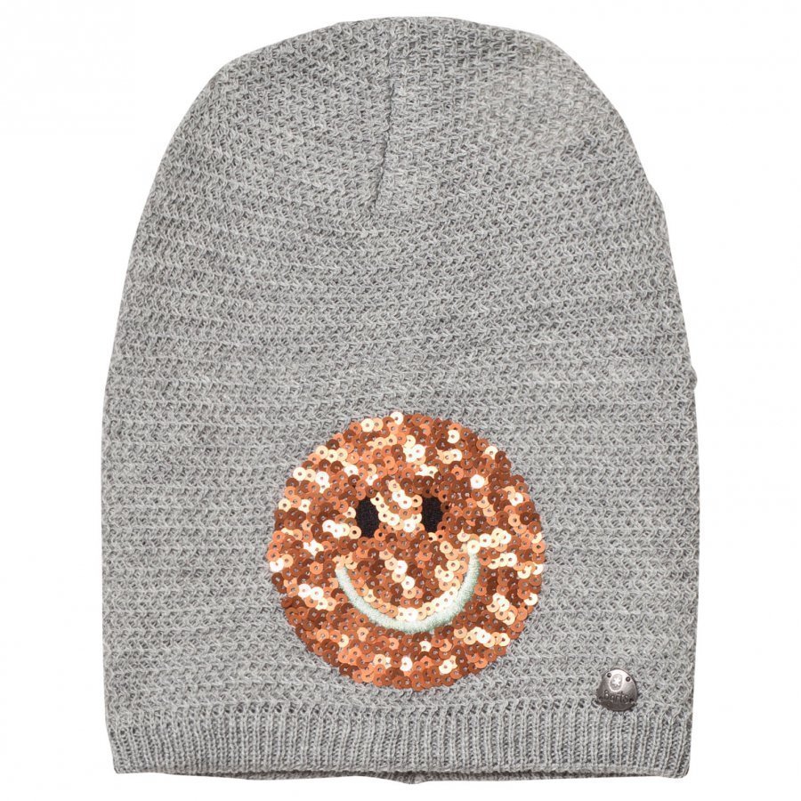 Barts Light Grey Smiley Face Fable Beanie Pipo