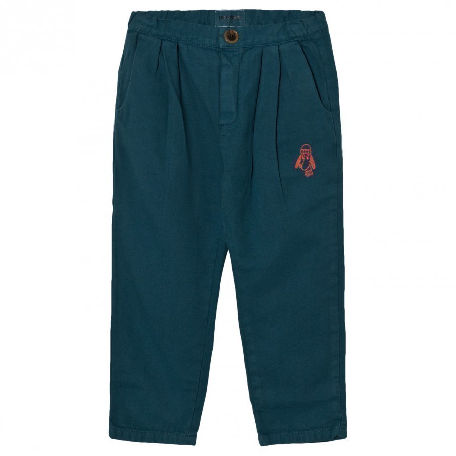 Bobo Choses Baggy Trousers Loup Embroidery Chinos Housut