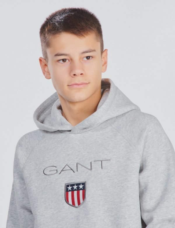 Gant Shield Logo Hoodie Huppari Harmaa