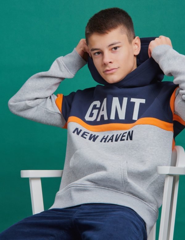 Gant Three Colors Sweat Hoodie Huppari Sininen