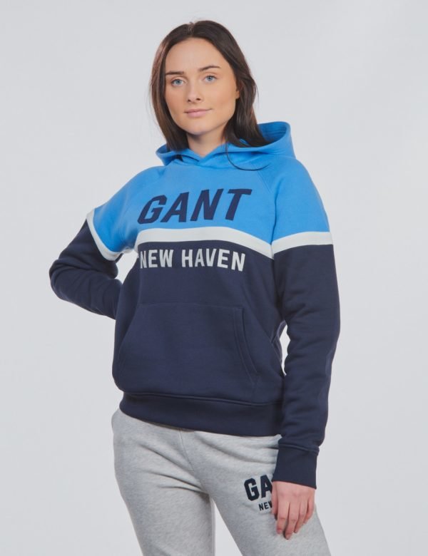 Gant Three Colors Sweat Hoodie Huppari Sininen