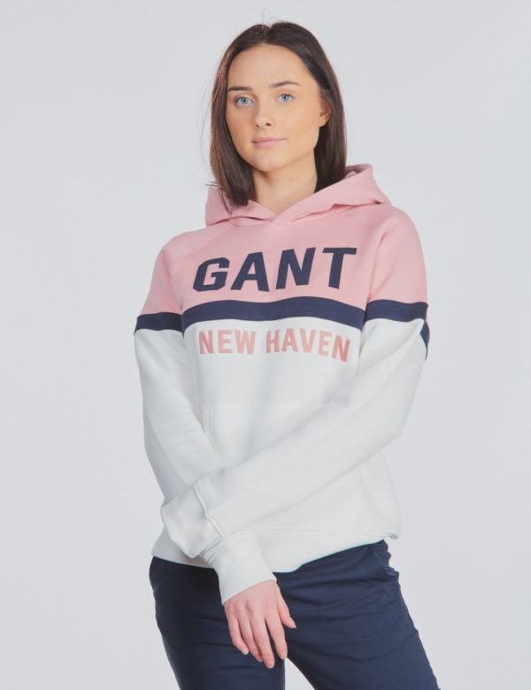 Gant Three Colors Sweat Hoodie Huppari Valkoinen