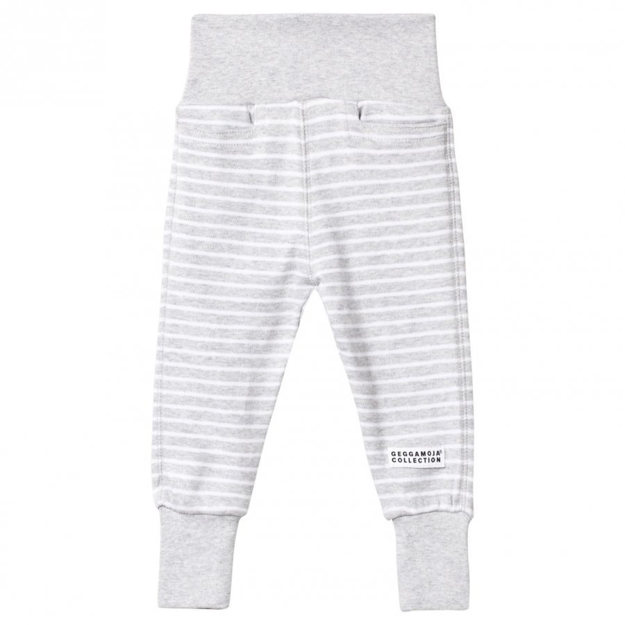 Geggamoja Baby Pants Classic Light Grey Mel/White Verryttelyhousut