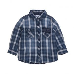 Mango Kids Check Chambray Shirt