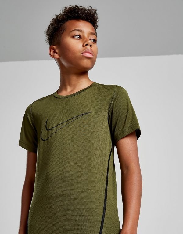 Nike Swoosh Poly T-Shirt Olive / Black