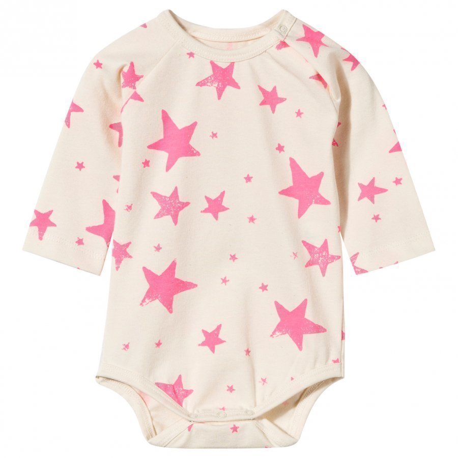 Noe & Zoe Berlin Baby Body In Neon Pink Stars Body