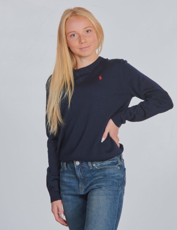 Ralph Lauren Ls Cn Po Tops Sweater Neule Sininen