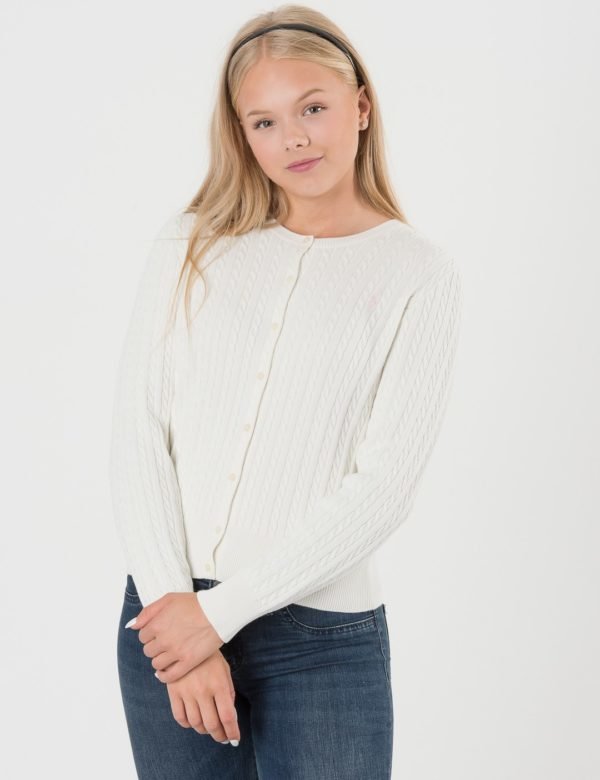 Ralph Lauren Mini Cable Sweater Neule Valkoinen