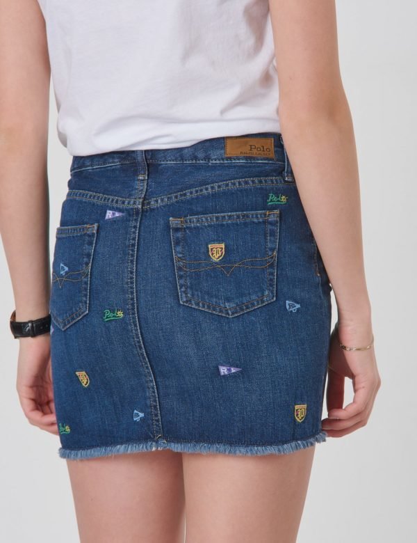 Ralph Lauren Schiffli Skr Bottoms Denim Hame Sininen