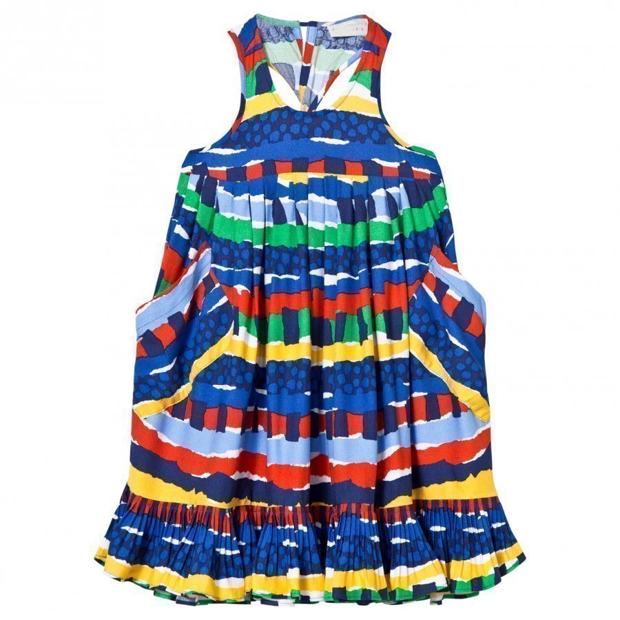 Stella Mccartney Kids Poco Dress Multi Rag Print Mekko