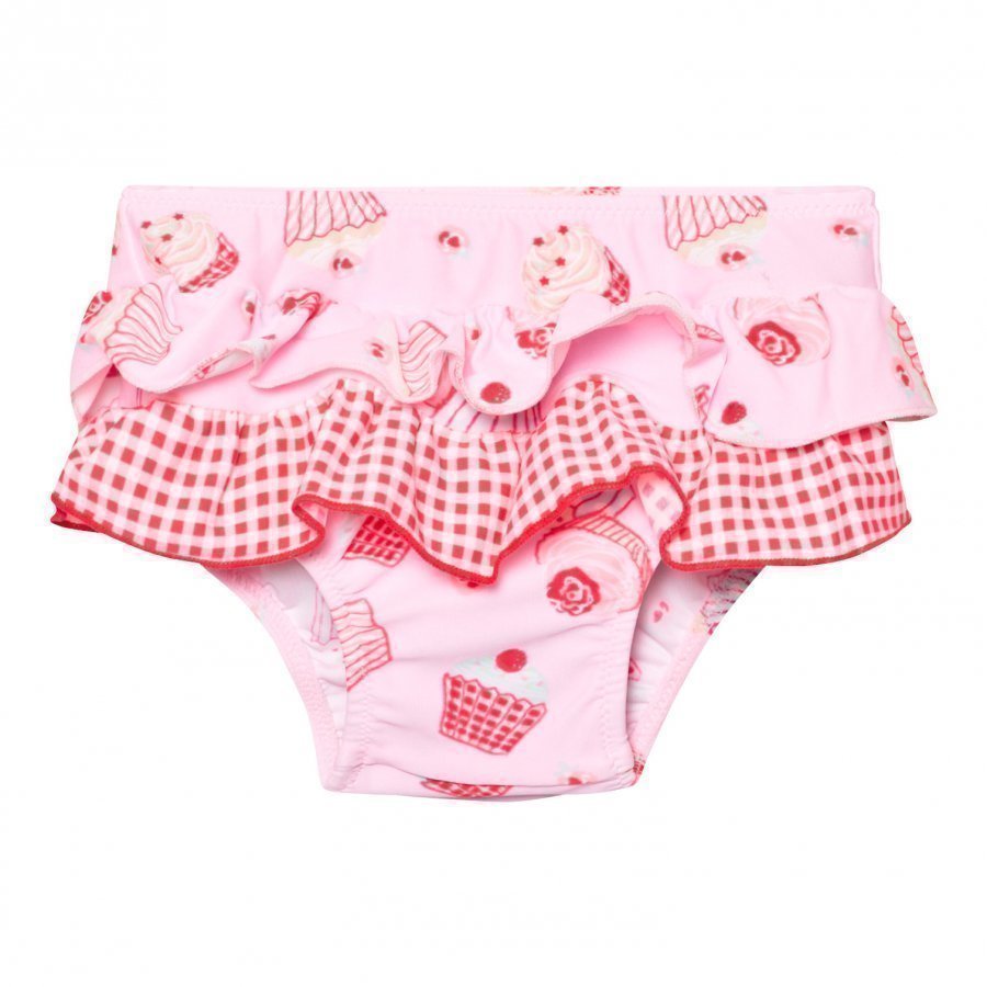 Sunuva Infants Pink Mini Cupcake Frill Nappy Pants Uimavaippa