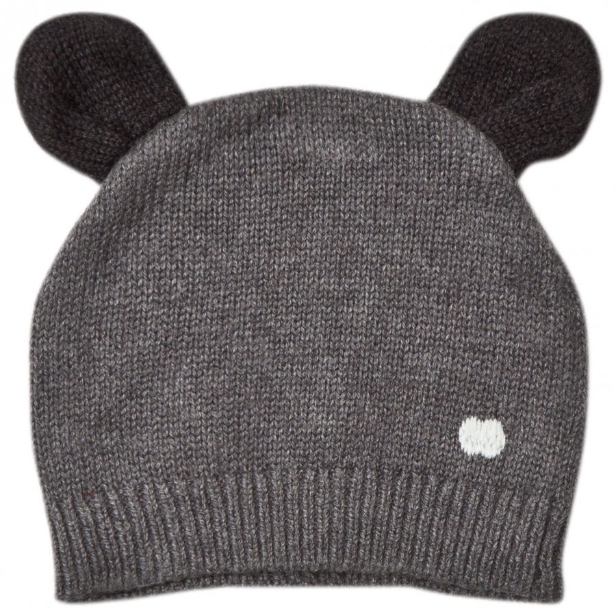 The Bonnie Mob Knitted Hat With Ears Dark Grey Pipo