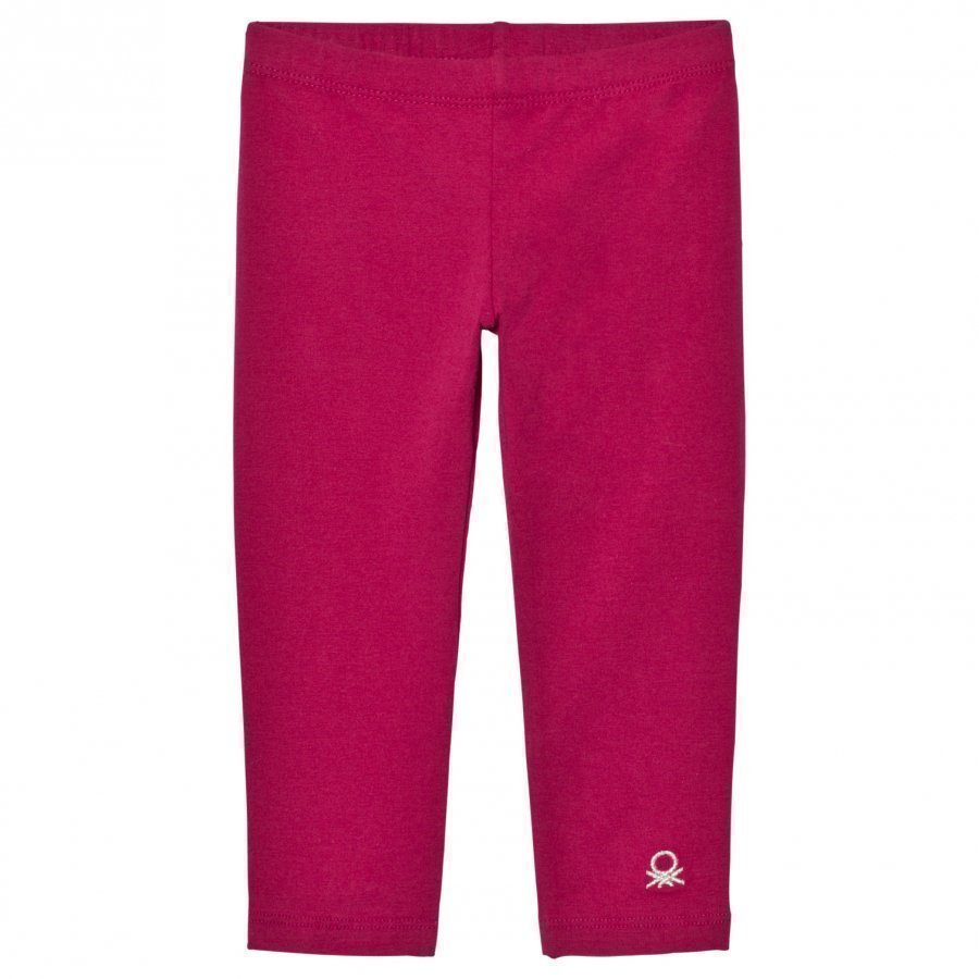 United Colors Of Benetton Classic Cherry Pink Leggings With Logo Legginsit